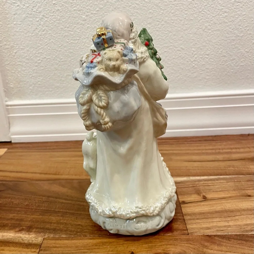 Vintage Palm Tree 2000 Santa Clause Music Figurine We Wish You A Merry Christmas - Picture 7 of 9